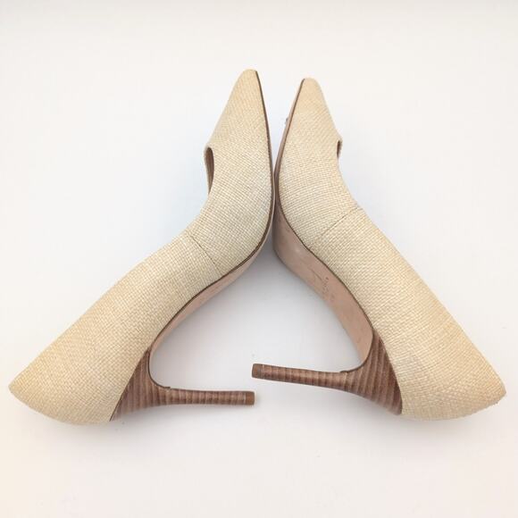 Marc Fisher Salley Pointed Toe Heel Pump Women's Natural Size US8.5M EU39 - Picture 6 of 9